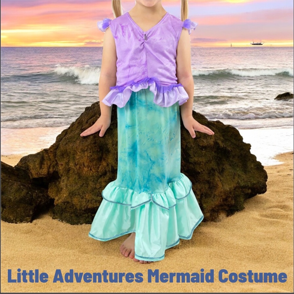 Little Adventures Magical Mermaid Dress Up Costume Size XL 7-9 Yrs